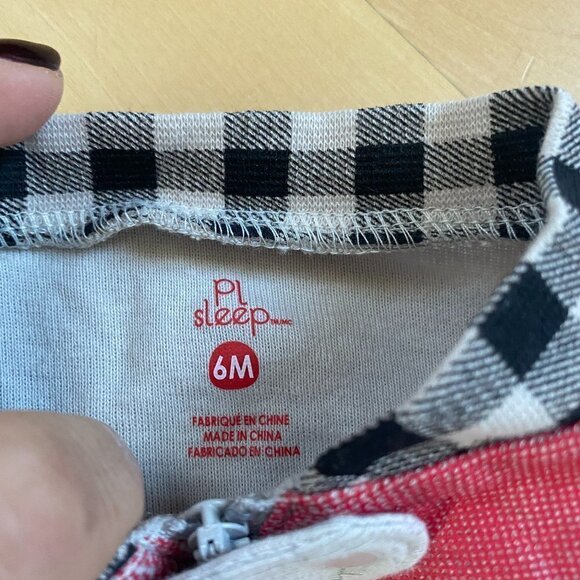 PL Sleep By Petit Lem Footed Pajama Unisex Sleeper BNWOT Holiday Xmas W Hat - Picture 6 of 7